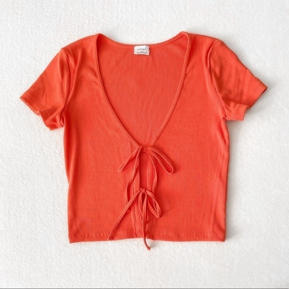 WILFRED Tie Front T-Shirt - Picture 1 of 9